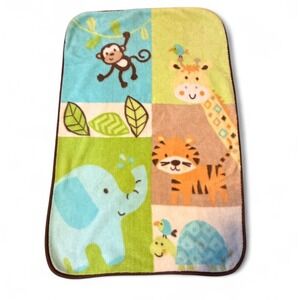 Vintage Garanimals Baby Blanket Early 2000s Jungle Animals Crib Soft EUC 30x45